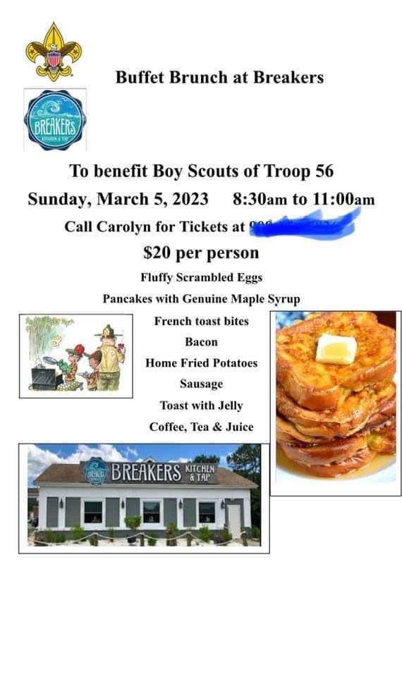 Pancake Breakfast Next Week for Troop&nbsp;56