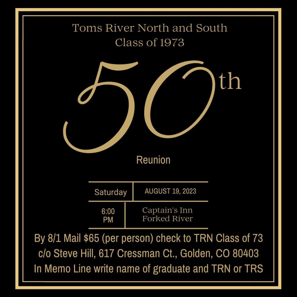 Toms River High School North & South 50th Reunion&nbsp;Scheduled