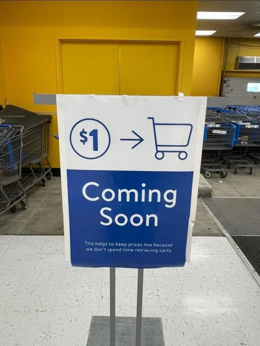 Walmart to Start Charging $1 For Shopping&nbsp;Cart