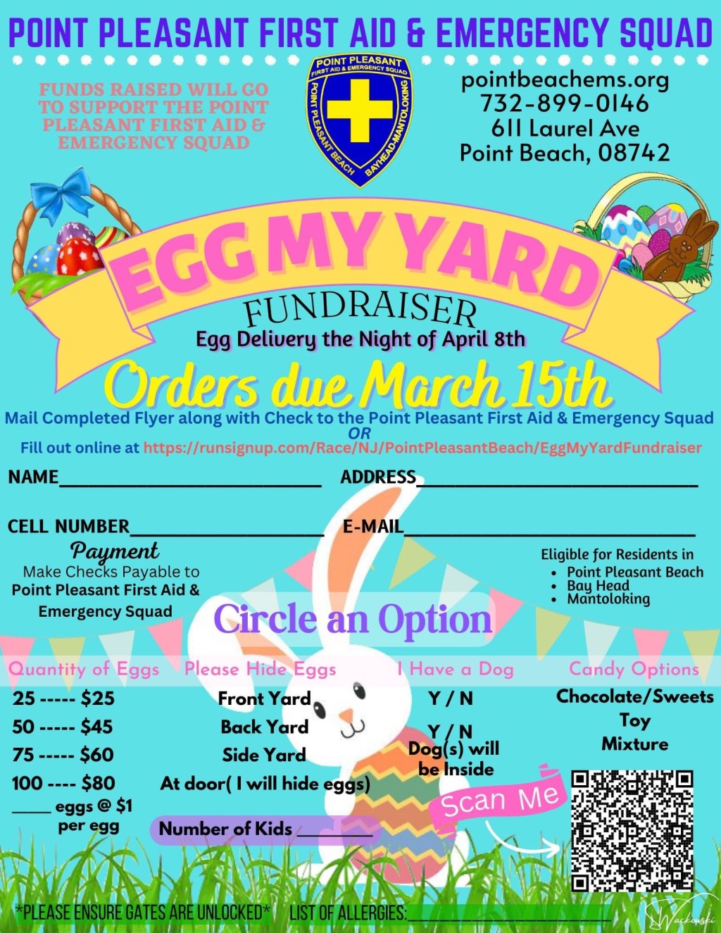 “Egg My Yard”&nbsp;Fundraiser