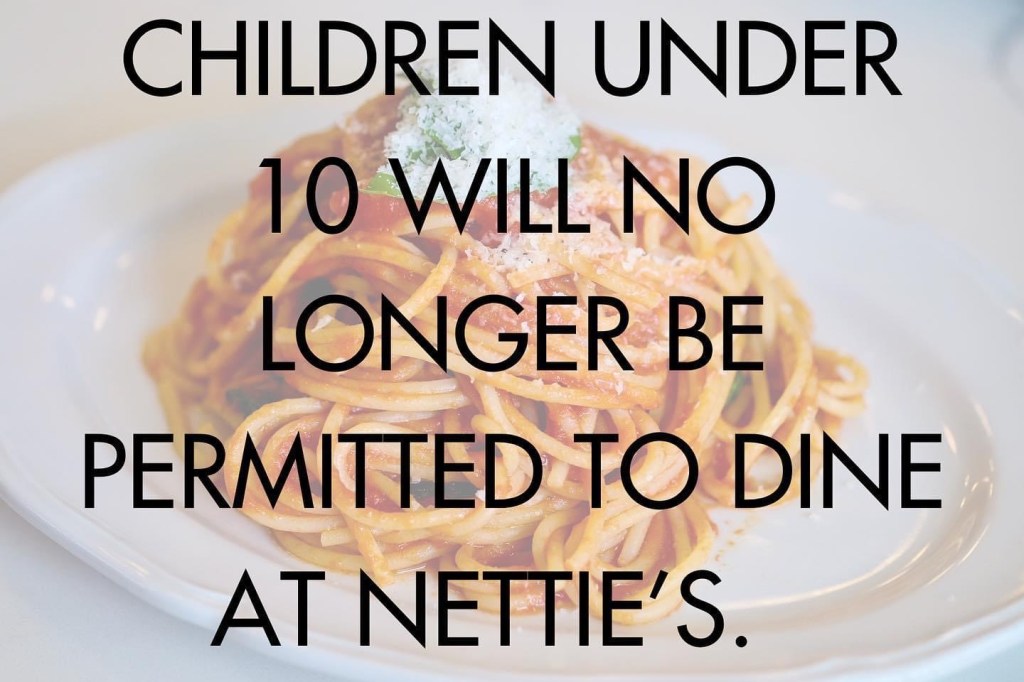 Tinton Falls Restaurant No Longer Allowing Children in&nbsp;Restaurant