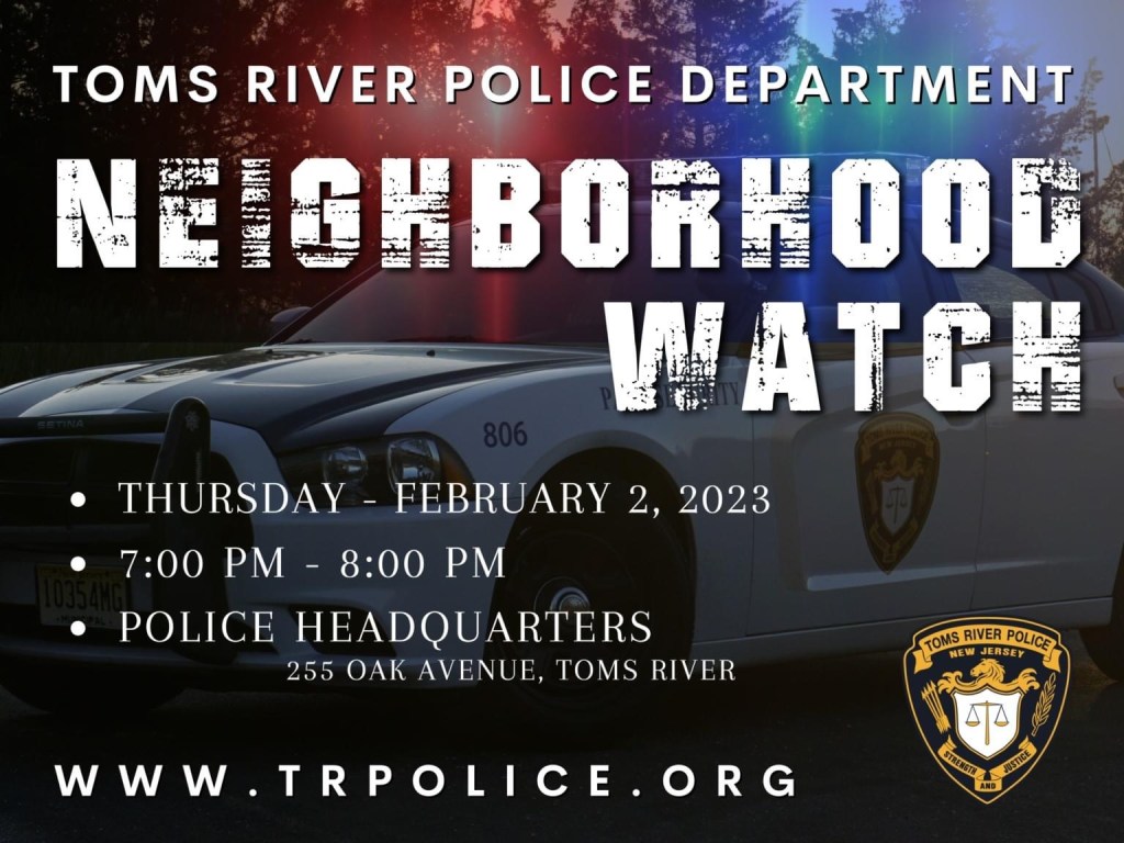 Join Toms River Police for a Chat on Neighborhood&nbsp;Watch