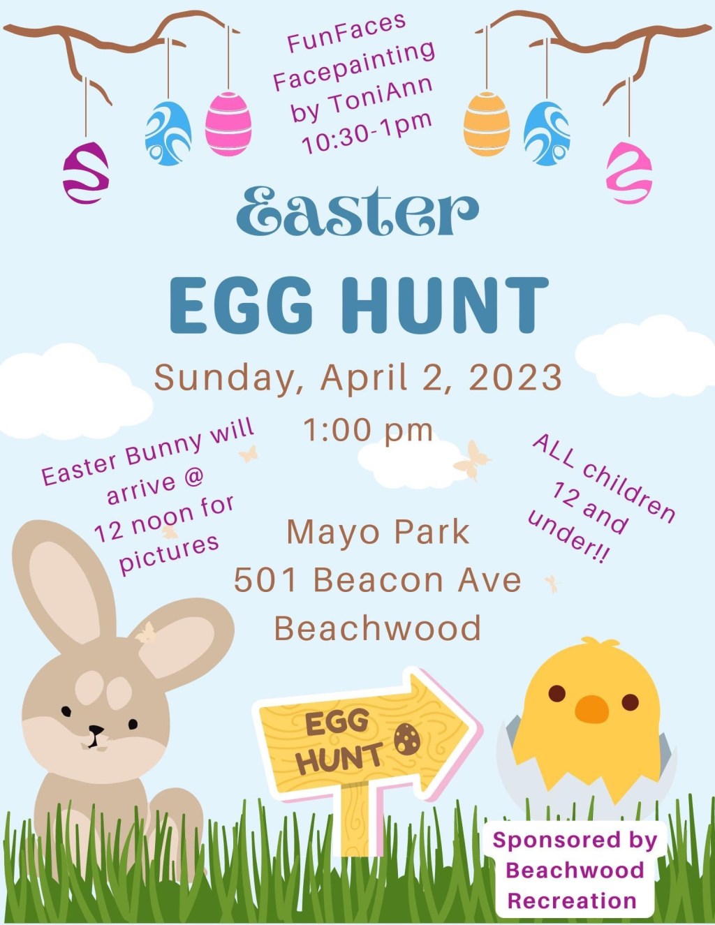 Easter Egg Hunt and Face Painting This&nbsp;Sunday