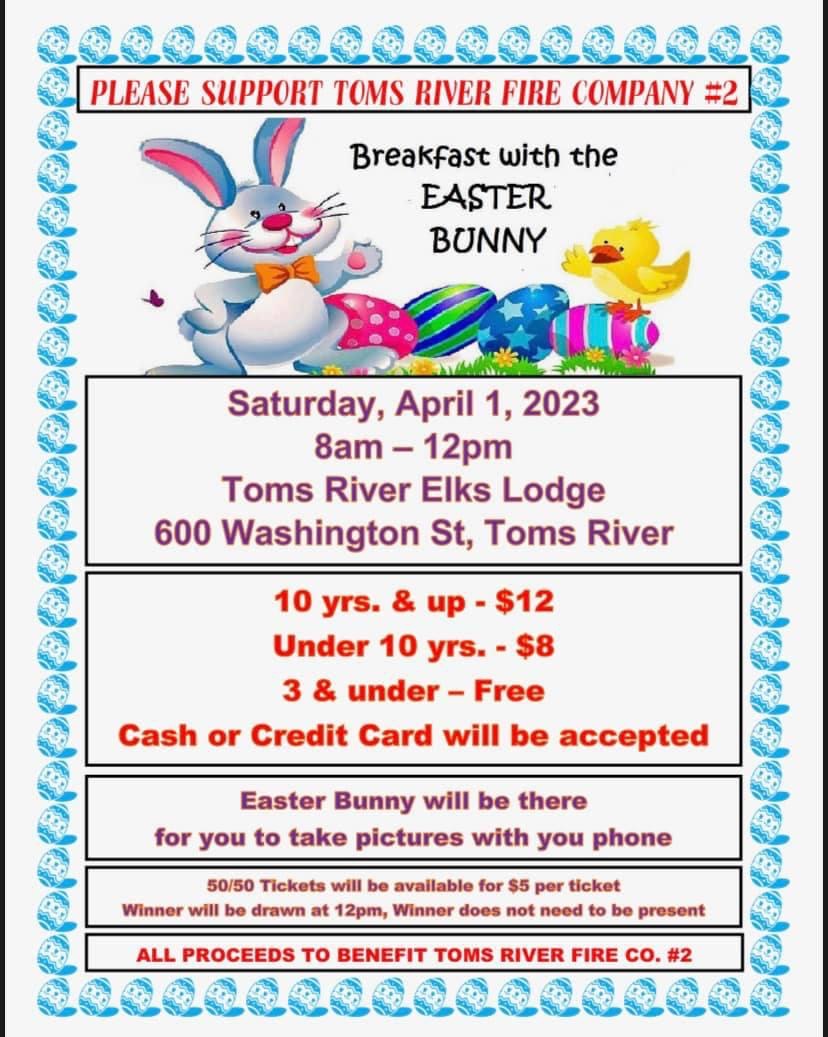 Breakfast With Easter Bunny to Support Toms River Fire&nbsp;Department