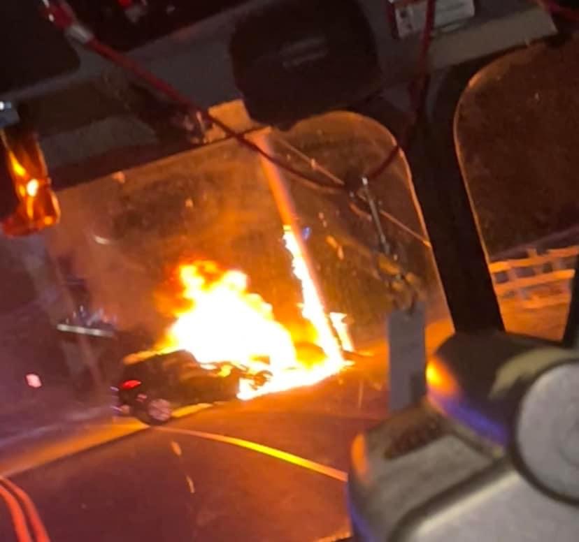 Serious Crash Causes Car to Catch&nbsp;Fire