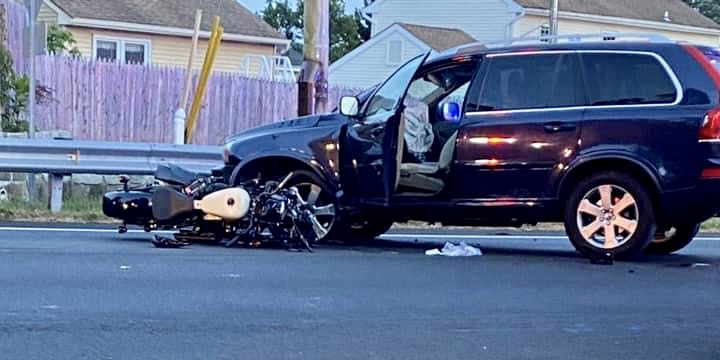 Motorcyclist Taken to Hospital After Being Hit by&nbsp;Car