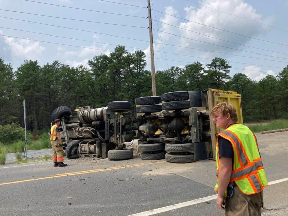 Overturned Dump Truck Causing&nbsp;Delays